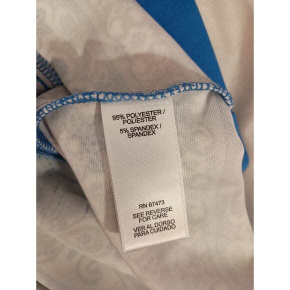 Gabby Skye Dress Size 12 Blue And White Sleeveless - Picture 8 of 8